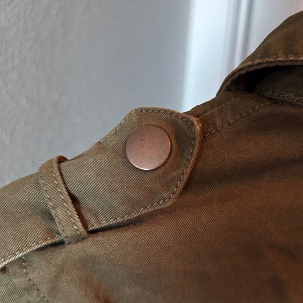 Women’s Olive Utility Canvas Jacket Size S 100% Cotton - Picture 6 of 10